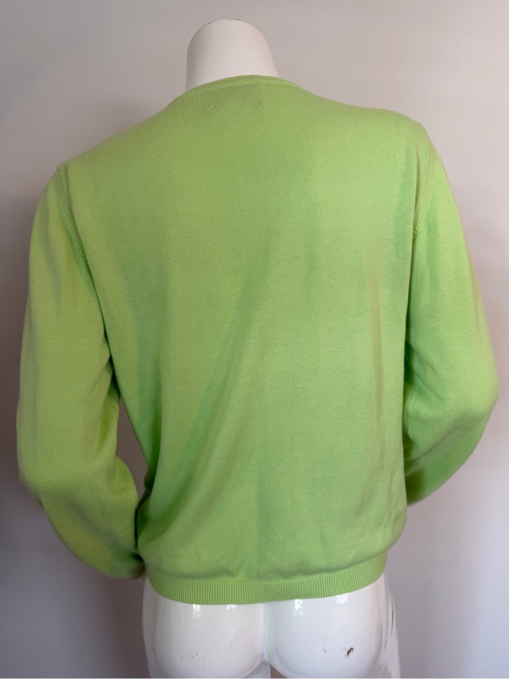 Vintage Lilly Pulitzer Pistachio Green Women’s Button-Front Sweater Cardigan Med - Picture 3 of 5